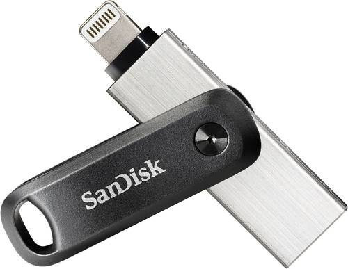SanDisk iXpand Flash Drive Go USB-Stick 64GB Schwarz Silber mit USB-C, Lightning und USB-A Anschlüssen - Bild 1