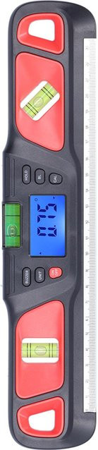 KONNWEI Digitaler Winkelmesser und Magnetische Wasserwaage in Rot - Bild 1