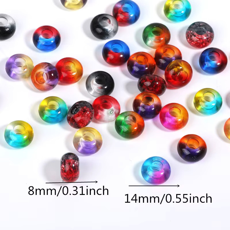Laudsong Spacer-Perlen Acryl, rund, bunt, 14 mm, Unisex - Bild 4