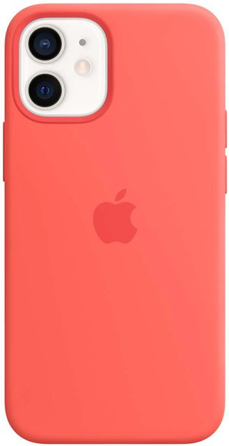 Apple iPhone 12 Mini Silikon Case mit MagSafe in Zitruspink - Bild 1