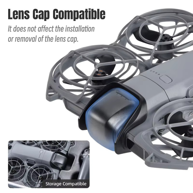 DJI Neo 2 Gimbal-Stoßschutz in Schwarz mit ABS-Schutzleiste und TPE-Stoßstreifen für Anti-Kollisions-Schutz - Bild 3