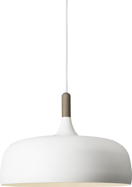Northern Acorn Pendelleuchte in Weiß und Grau aus Aluminium und Holz - Bild 1
