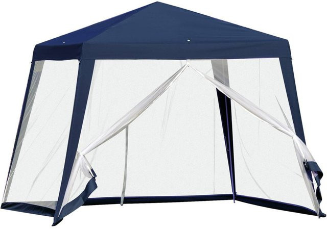 Outsunny Pavillon mit Giebeldach aus Polyester in Blau, B/H/L: 300 x 245 x 300 cm - Bild 1