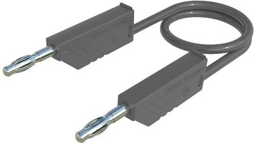 Hirschmann Test & Measurement MLN 100/2,5 GR Messleitung mit 4mm Lamellenstecker in Grau, Länge: 1,00 m - Bild 1