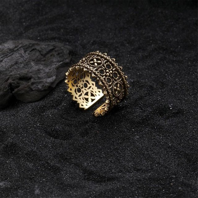 DYNAZENO Ring, Perlen, Quasten, black, Unisex - Bild 1