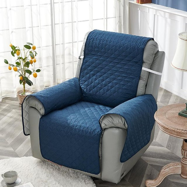 Super Six Sesselsofa Überwurf aus Polyester in Blau, B/H: 200 x 55 cm - Bild 1