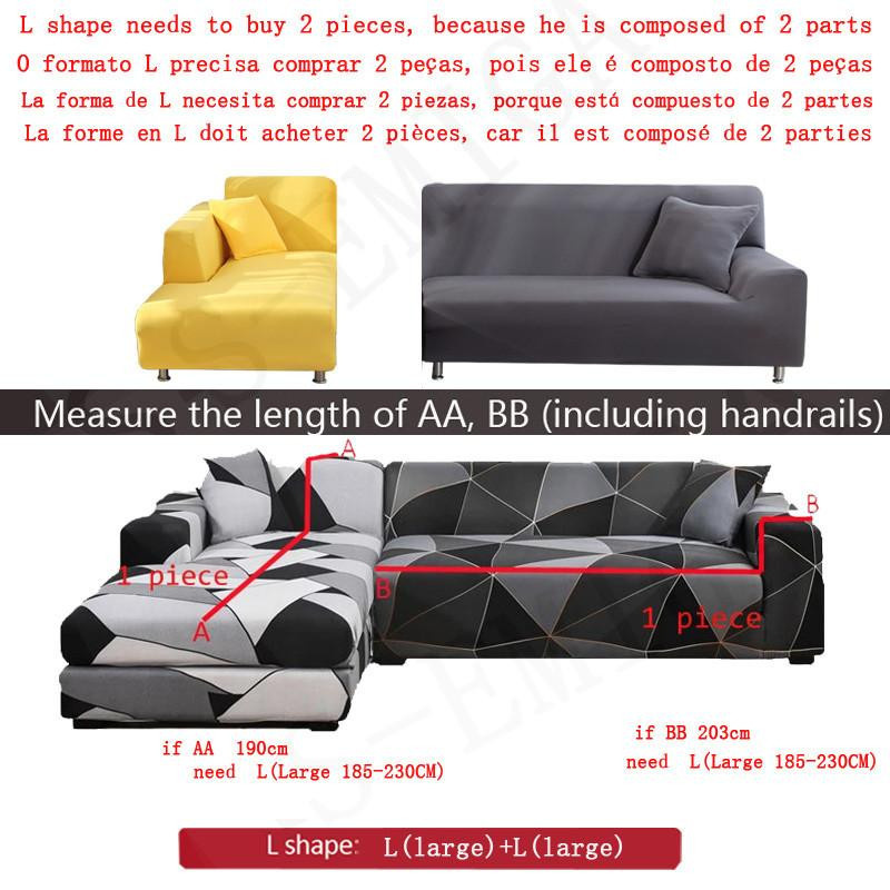 S-EMIGA Stretch-Sofabezug mit geometrischem Design, bedruckter Möbelschutz aus 100% Polyester, Breite: 190-230 cm - Bild 4