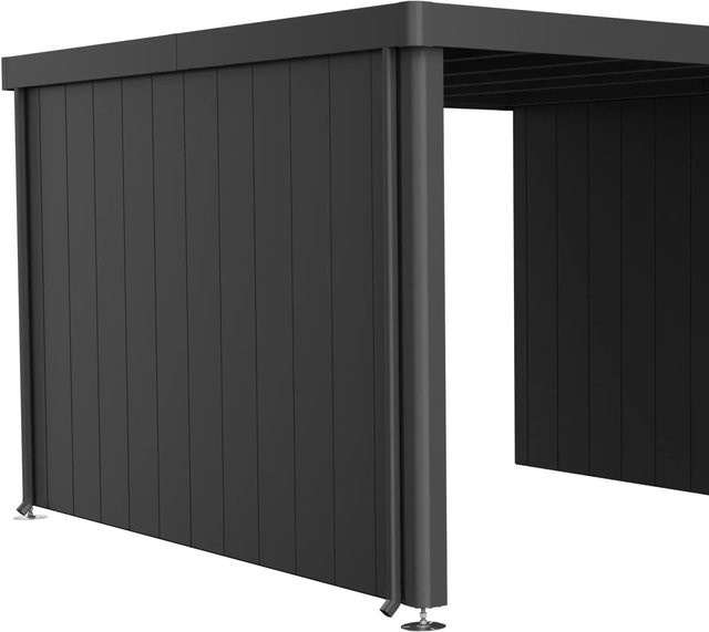Biohort Seitenwand für Seitendach Gerätehaus Neo, Dunkelgrau-Metallic, B: 3150 cm, H: 4,3 cm - Bild 1