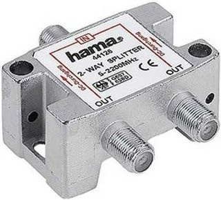 Hama SAT-Verteiler 2-fach voll geschirmt in Silber - Bild 1