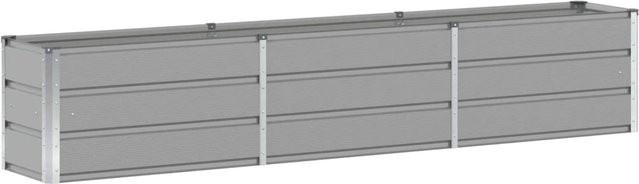 vidaXL Pflanzkübel aus Stahl und Kunststoff, Hellgrau, B: 240 cm, T: 40 cm, H: 45 cm - Bild 1