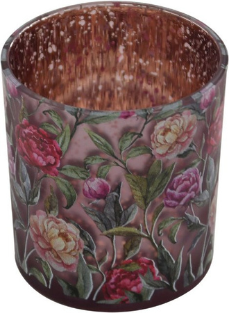 Teelichthalter FLOWER von COR MULDER, Glas, floral, Multicolor, Durchmesser: 7,3 cm, Höhe: 8,0 cm