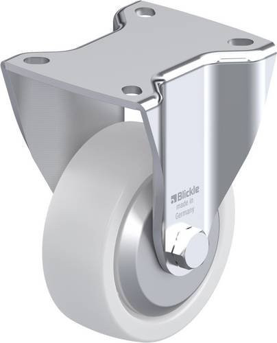 Blickle Bockrolle BH-SPO 100G-1-FA in Weiß, verzinkter Stahl und Kunststoff, Rad-Durchmesser: 100 mm, Tragfähigkeit (max.): 500 kg - Bild 1