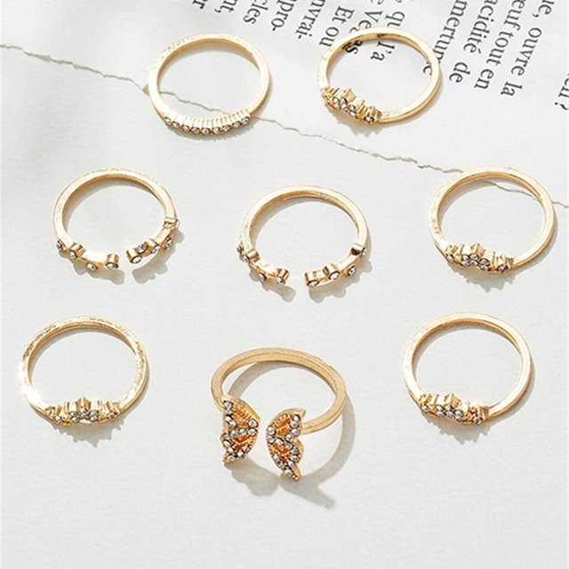 Gelenkring Goldring, 8-teiliges Set, Damen - Bild 1