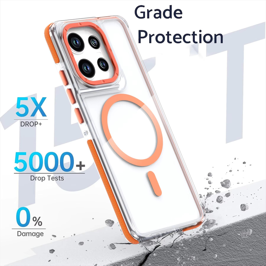 Transparente magnetische Schutzhülle für Motorola Moto Edge 50 Pro 50 Fusion 50 G86 G56 G15 G05 G55 G24 5G mit MagSafe Kompatibilität und Stoßschutz - Bild 1