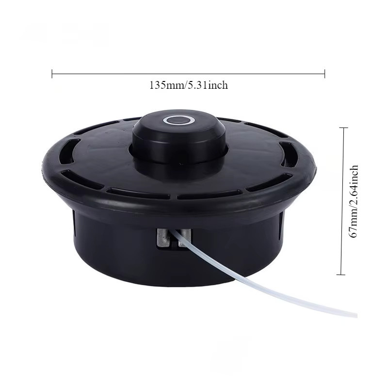 YTYIN Bump-Feed-Trimmerkopf mit geradem Schaft für Honda UMK425 UMK431 UMK435 UMC425 GX22 GX25 GX31 GX35 Freischneider in Schwarz und Beige - Bild 4