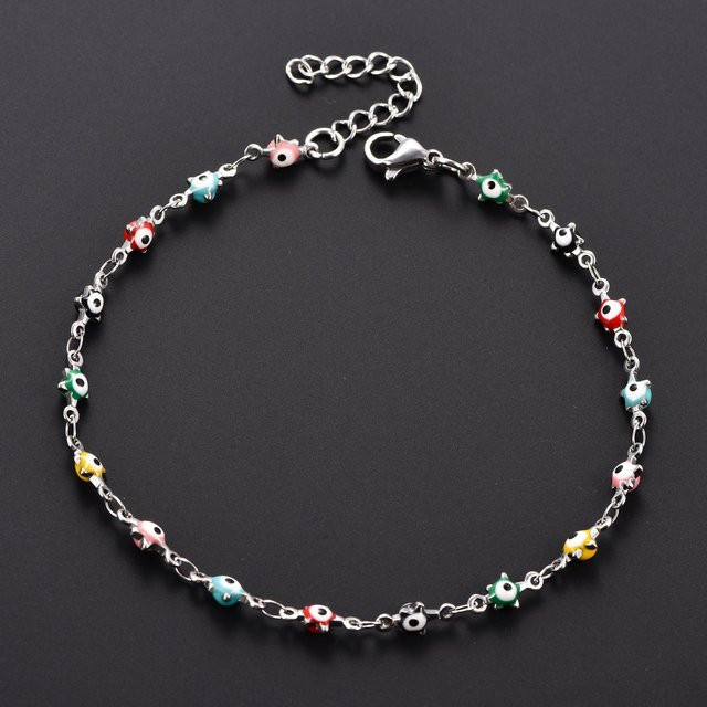 YULIN Armband Edelstahl, Silber, Pentagram Türkisches Böses Auge, Damen - Bild 1