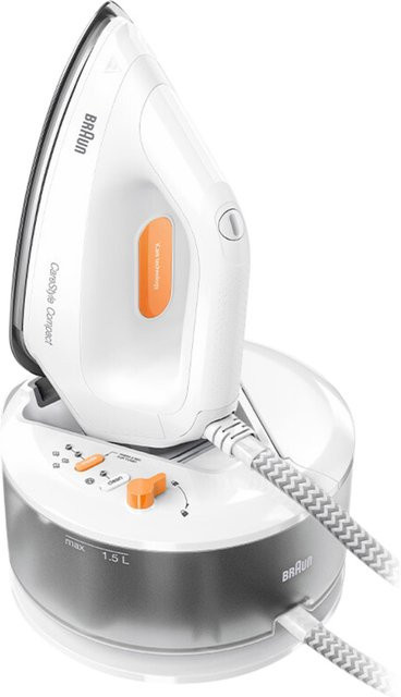 Braun CareStyle Compact IS 2132 WH Dampfbügelstation in Weiß und Orange - Bild 1
