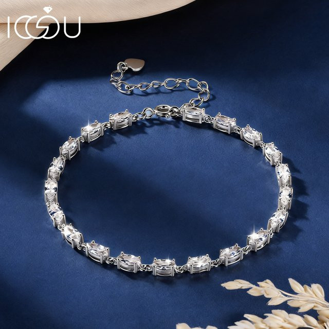 IOGOU Armband, 14 Karat vergoldet, Zirkonia, Damen - Bild 1