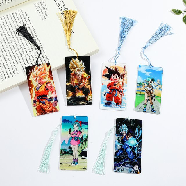 Anime-Krieger Acryl-Lesezeichen mit Quaste in Multicolour für Manga-Fans - Bild 1