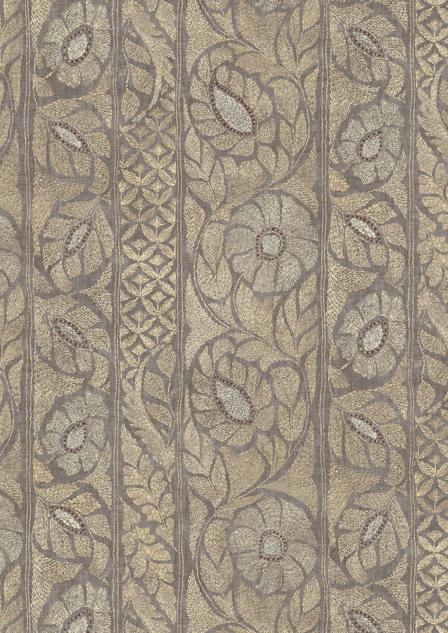 Lewis & Wood Tapete Kashmiri Pumice Gilt in Gold mit floralem und orientalischem Design - Bild 1