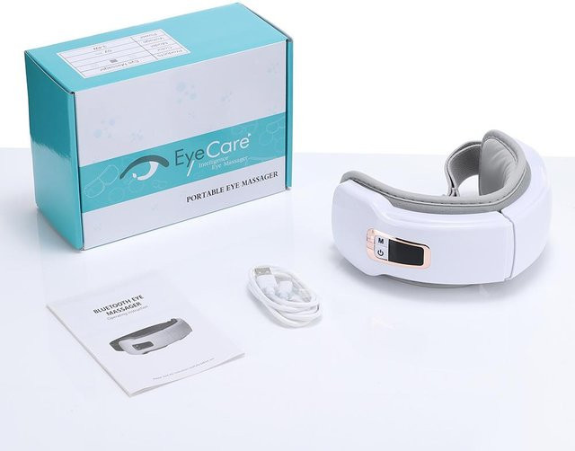 jinmeige Augenmassagegerät mit Vibration und Heißkompresse, weiß, Unisex - Bild 1