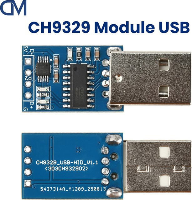 diymore CH9329 Modul USB 2.0 zu Standard USB-HID Tastatur Gerätemodul mit 5V Schnittstelle in Blau - Bild 1
