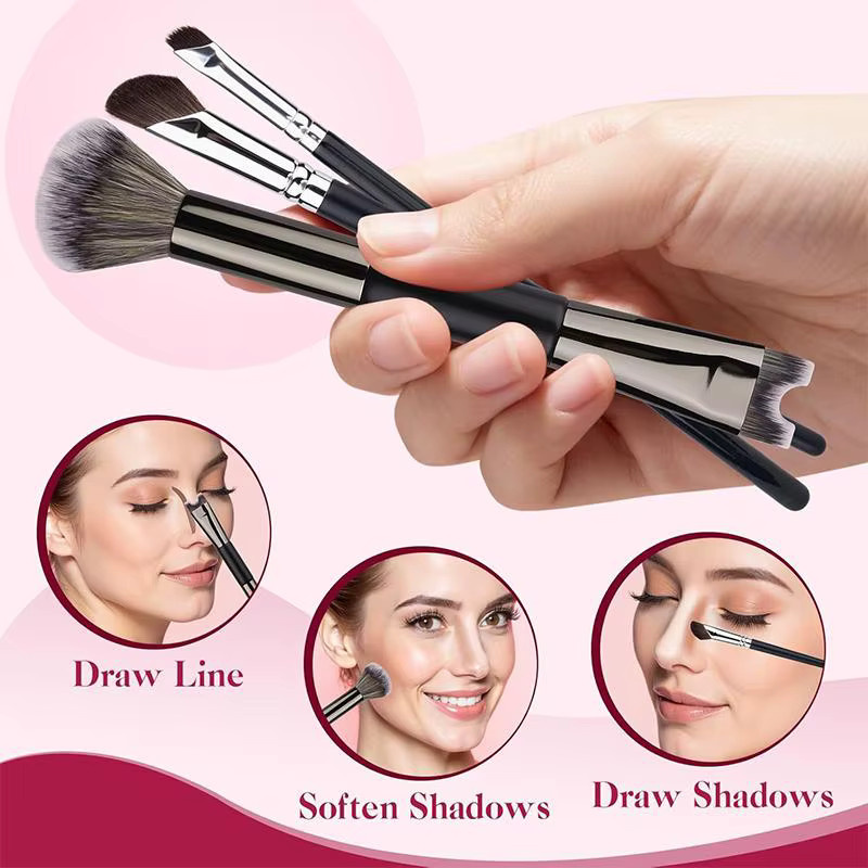YOVIP Make-up-Pinsel, U-förmig, zwei Köpfe, Unisex - Bild 2