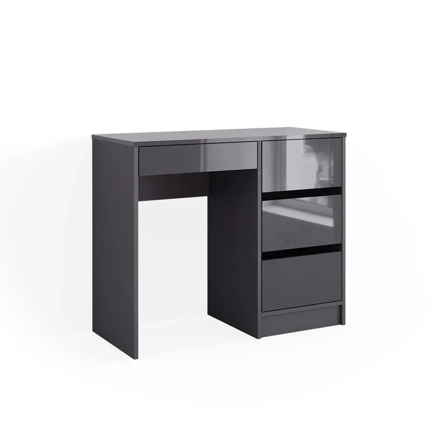 Vicco Schminktisch Sherry Anthrazit Hochglanz mit Schubladen B: 90 cm, H: 75 cm, T: 75 cm - Bild 3