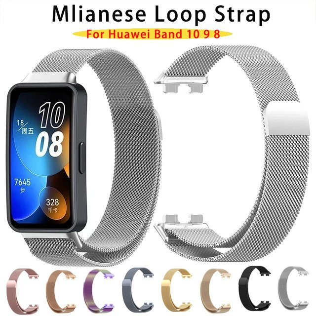 OAKCHARM Uhrenarmband Milanaise-Schlaufenarmband, Edelstahl, Silber, Unisex - Bild 1