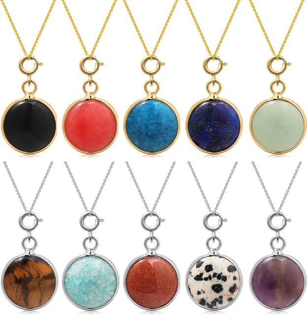 SANSHI Ohrringe Kristall, Amethyst, Obsidian, Grüner Malachit, Damen, Silber - Bild 1