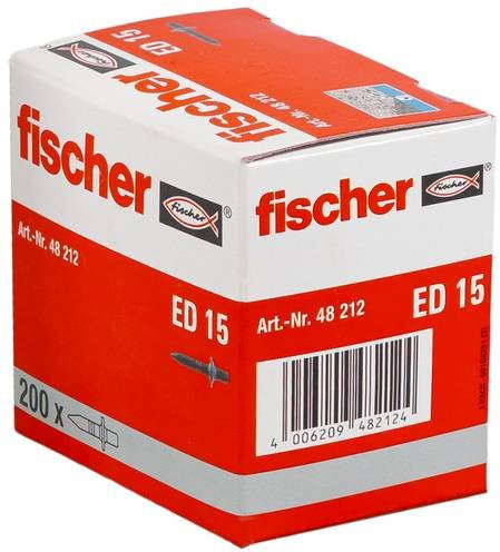 Fischer 48212 Einschlagnägel aus Stahl für Mauerwerk, 200 Stück - Bild 1