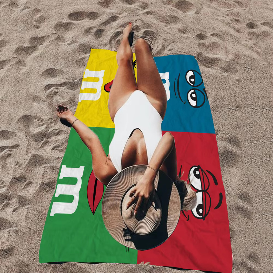 M&Ms Strandtuch aus Mikrofaser, saugfähig und schnell trocknend - Bild 4