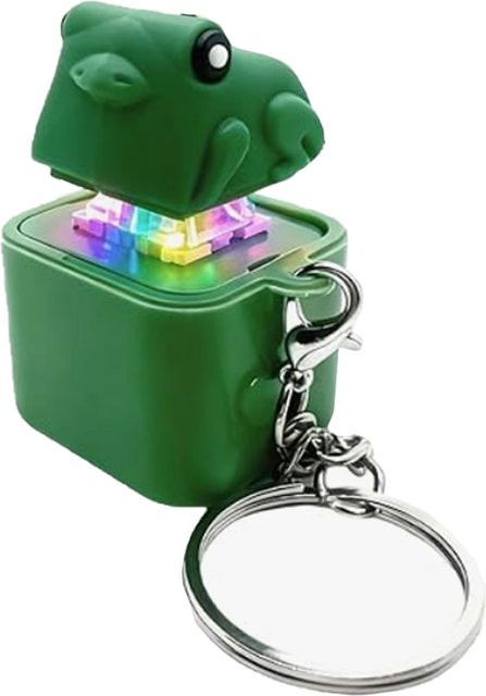 JOCESTYLE Frosch-Knurren-Fidget-Spielzeug, mit Sound und Lichtern, Grün - Bild 1