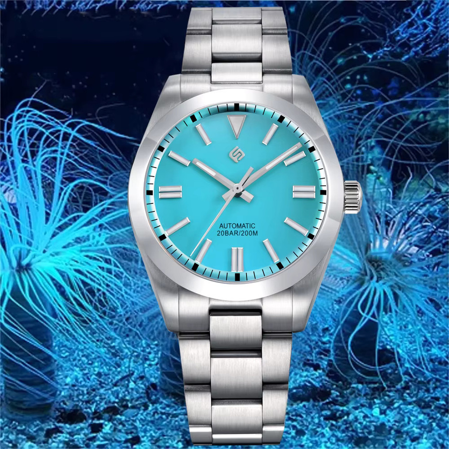 LIGE Armbanduhr Automatik, Edelstahl, Blau, Herren - Bild 2