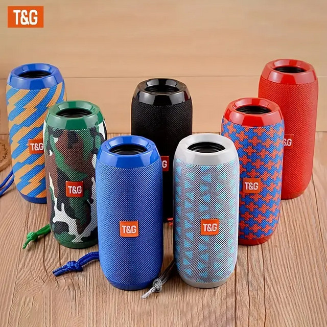 T&G TG117 Tragbarer Outdoor-Bluetooth-Lautsprecher in Schwarz mit IPX4-Schutz, Mikrofon, FM, TF-Karte und USB-Anschluss - Bild 1