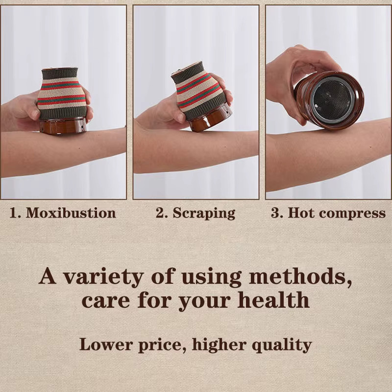 FODRK Gua Sha Schaber Keramik, Moxibustion Massagegerät, Unisex - Bild 4