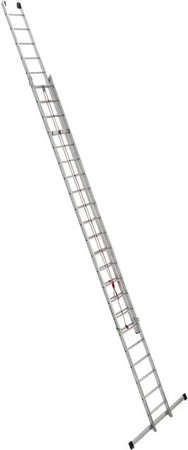Euroline Premium 312 Seilzugleiter aus Aluminium in Silber mit 2x22 Sprossen