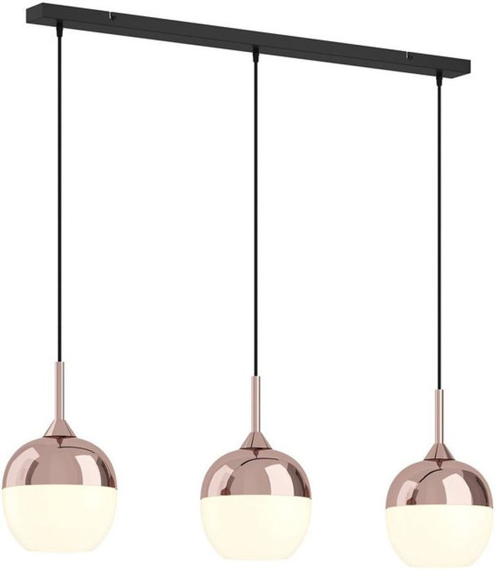 Pendelleuchte Rangina von Lindby aus Glas und Metall in Weiß, Kupfer und Braun für Wohnzimmer und Esszimmer - Bild 1