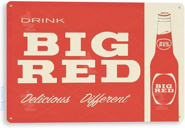 Tinworld Retro Cola Metallschild in Rot für Bar und Küche, B/H: 169 x 20 cm - Bild 1
