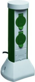 REV Außen Steckdose 2-fach Greencraft IP44 in Grün - Bild 1