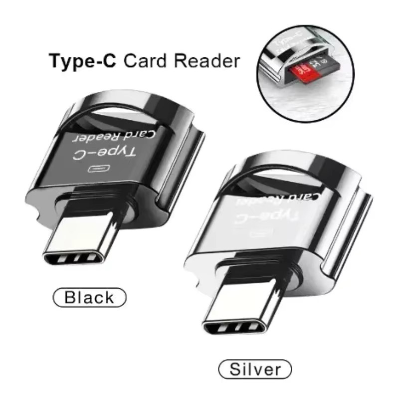 Tutew USB-C Kartenleser USB 3.1 Typ C OTG Adapter für TF Micro SD Karten in Schwarz - Bild 5