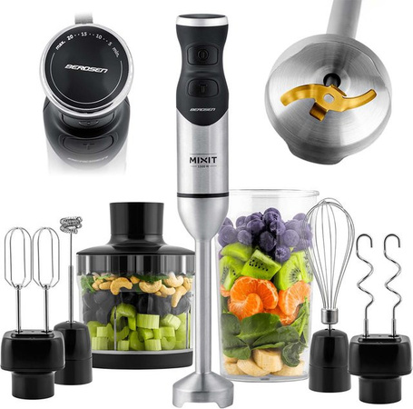 Berndes Stabmixer BD-753 mit 1500W in Silber aus Edelstahl mit Pulse-Funktion