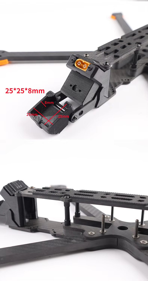 Readytosky XL10 V6 10 Zoll Carbon Rahmen Kit für Super Long Range FPV, Schwarz, Radstand: 420 mm, mit 7 mm Armen für O3 Air Unit/Vista - Bild 2