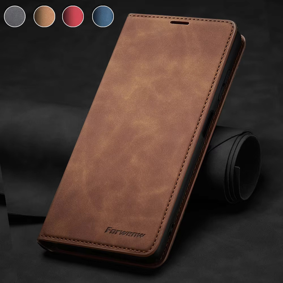 Leder Flip Brieftasche Case für Xiaomi Mi Poco Modelle in Braun mit Kartenfächern - Bild 2