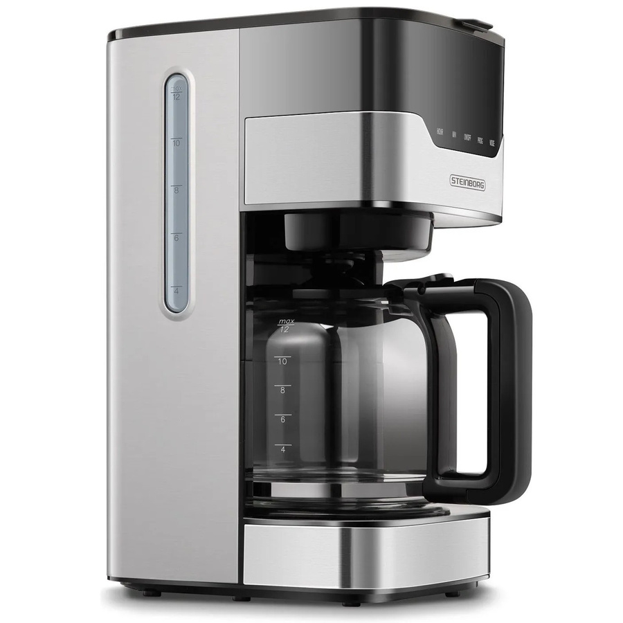 Steinborg Kaffeemaschine mit LED Display und Timer, 900W, 1,5 l, Silber - Bild 3