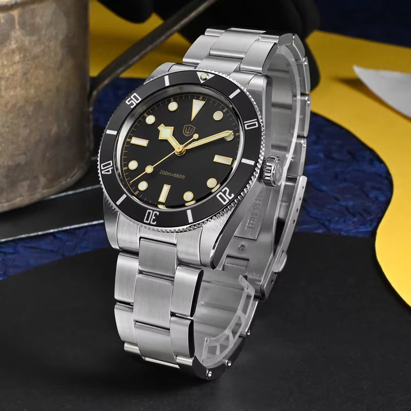 Watchdives Armbanduhr, Quarz, Edelstahl, 37 mm, Blau, Herren - Bild 2