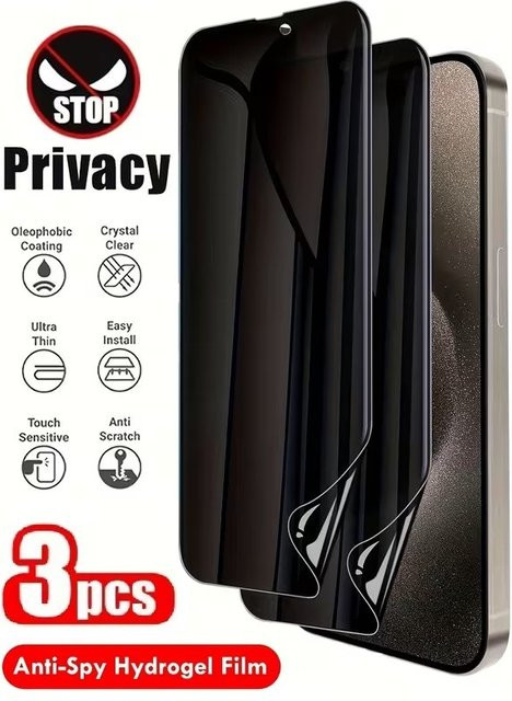 3er-Pack Anti-Spionage Hydrogel Displayschutzfolie für Samsung Galaxy S21 bis S25 Ultra und S26 Serie Privacy Screen Protector - Bild 1