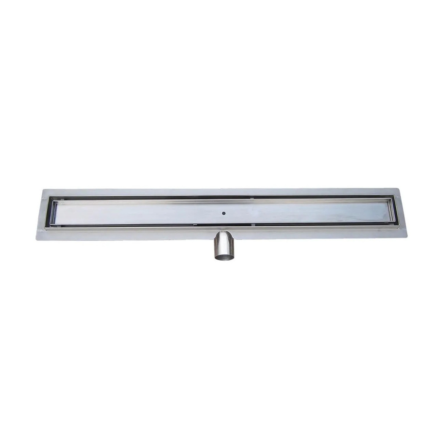 Glasdeals Befliesbare Edelstahl-Duschrinne mit Einleger und Siphon in Grau und Silber, Länge: 60 cm - Bild 2