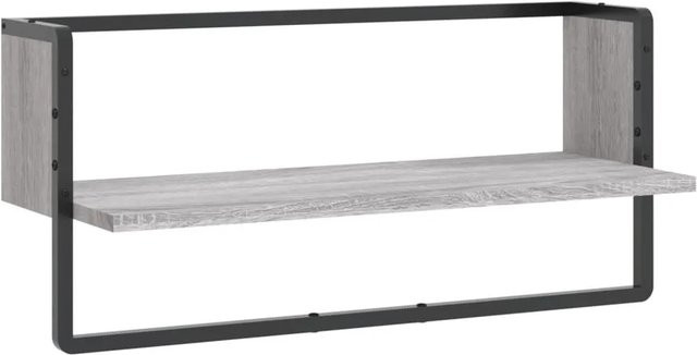 vidaXL Wandregal mit Stange in Grau Sonoma, B/T/H: 65 x 25 x 30 cm - Bild 1