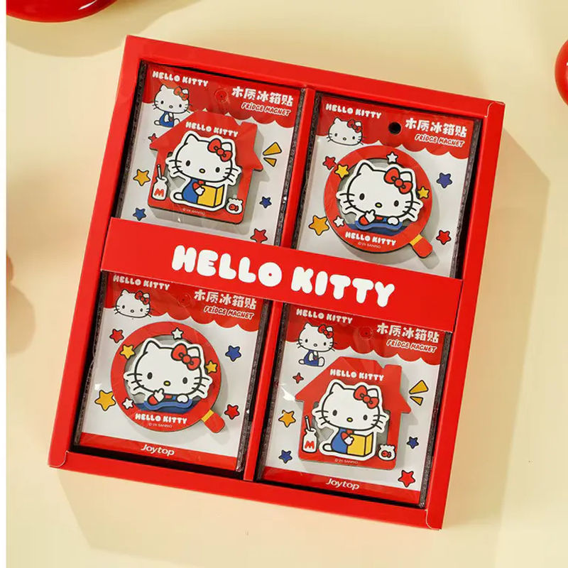 Sanrio Hello Kitty Kühlschrankmagnet aus Holz im Kawaii INS-Stil als niedliche Dekoration - Bild 6